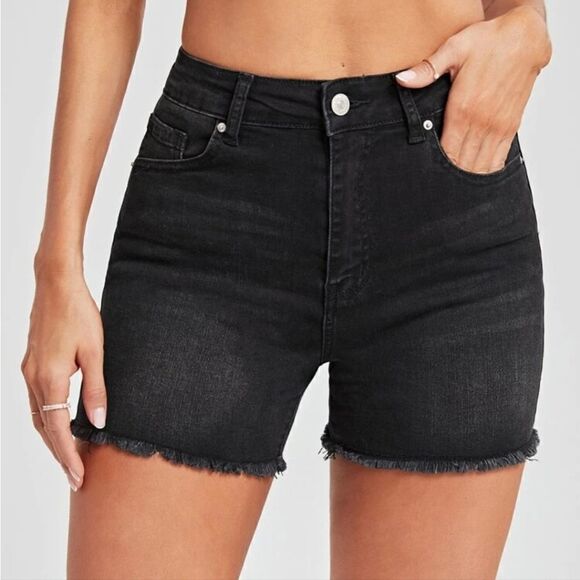High Waisted Denim Shorts NWOT - Picture 1 of 4